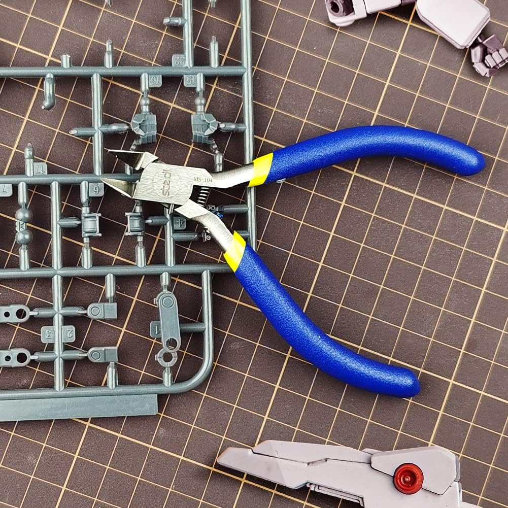 Stedi 4.7-Inch Model Nipper - Ultra-Thin Single-Edge Blade for Gundam Repair | Blue Plastic Tool