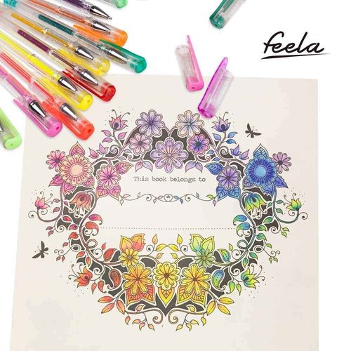 feela 360 Pack Gel Pens 100 Colors Brush Pens