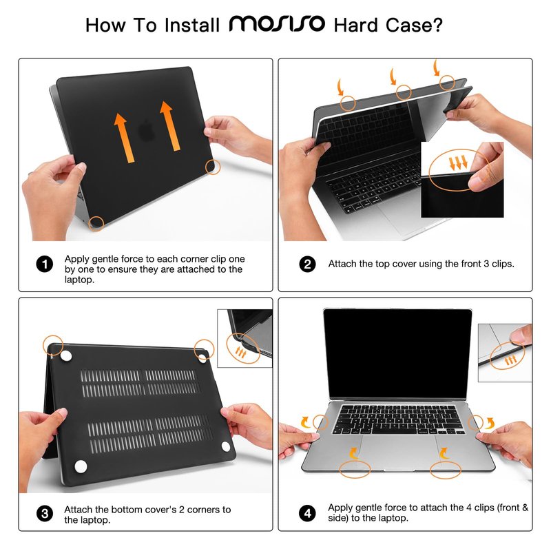 MOSISO Compatible with MacBook Air 15 inch Case M5 2026 M4 2025 M3 2024 M2 2023 A3448 A3241 A3114 A2941, Plastic Hard Shell Case&Puffy Sleeve Bag&Keyboard Skin&Webcam Cover&Screen Film, Sand