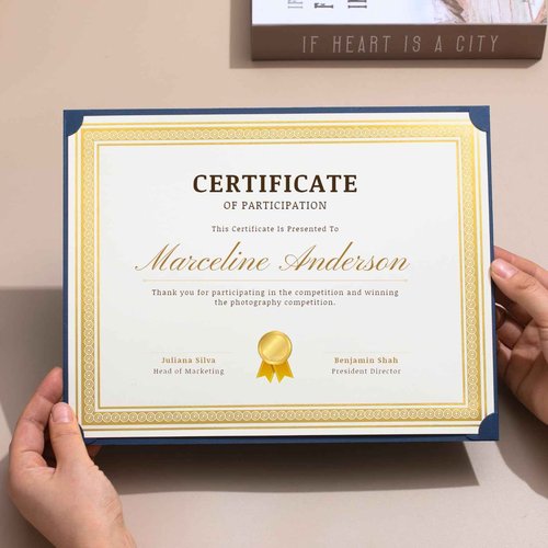 Single Sided Certificate Holders for Awards, Diploma Cover, Graduation Supplies, Navy Blue (11. x 9 in) (125)