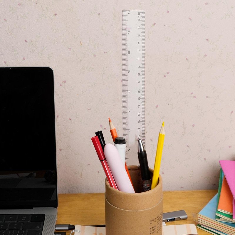 30 Packs Clear Plastic Ruler 12 Inch with Centimeter and Millimeter, Metric Rulers Bulk for Kids Classroom School Office