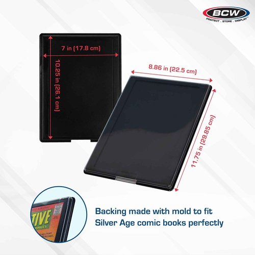BCW Comic Book Showcase Frame | Current/Modern Age Comic Book Display Frame | Comic Book Showcase Display Case | Comic Book Holder Picture Frame | Comic Book Frames for Wall (Silver Age, 5 Pack)