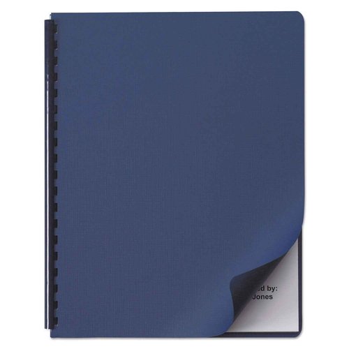 Swingline GBC 2001513 Linen Textured Binding System Covers 11-1/4 x 8-3/4 Navy 50/Pack