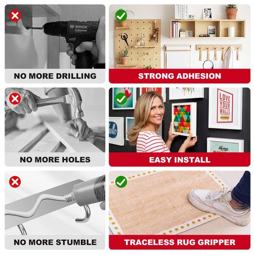 Sinfuo Heavy-Duty Double-Sided Foam Tape - Removable, Residue-Free Adhesive Strips | 1.18" x 22Ft for Indoor/Outdoor Use