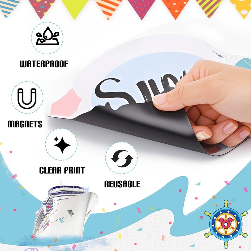 RiVolTa Mouse Cruise Door Magnets - 24 Pcs Cute Ship Cabin Decorations Magnetic Stickers Personalized Funny Cartoon Animal Anchor Stateroom Decals Carnival Birthday Holiday Party Accessories Car Decor