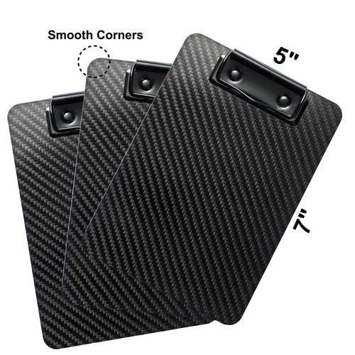 Carbon Fiber Clipboard 5x7 Inch – Mini Portable Writing Board for Pocket Use, Real 3K Carbon Fiber, Rigid & Ultra-Light, for Doctors, Outdoor Notes, Sketching, Field Work