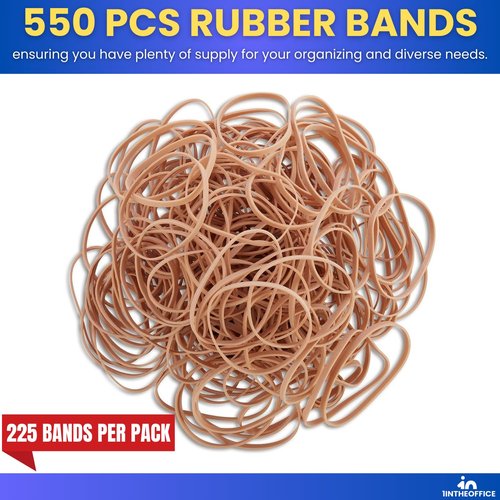 1InTheOffice Rubber Bands Size 32, Beige, 1/4 lb. Bag, 225/Pack #32, (2 Pack)