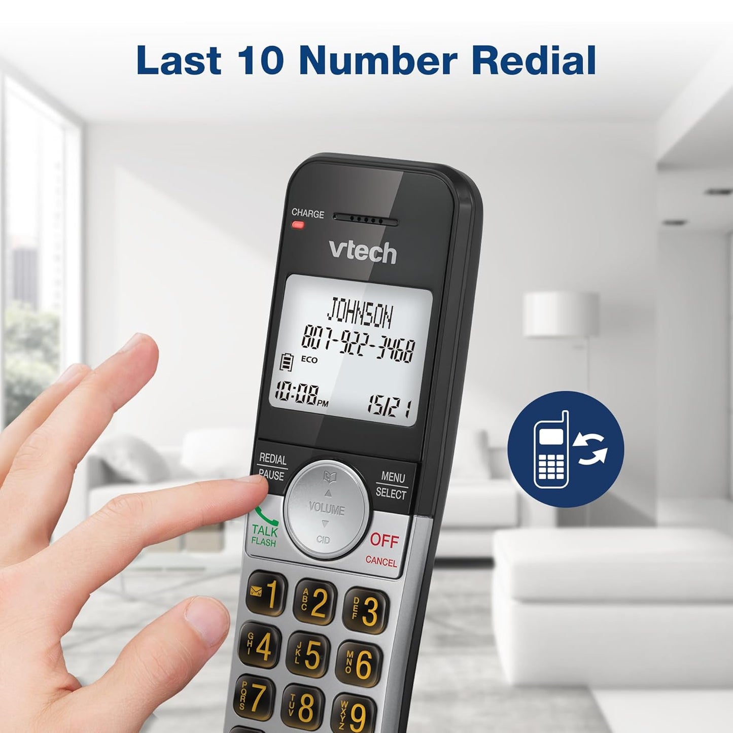 VTech Cordless Phone - 2-Handset System with Large Display & Big Buttons | DECT 6.0, Caller ID, Full Duplex Speakerphone