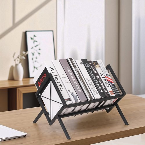 ZBBCTUS Vinyl Record Storage Holder,80-100 LP Vinyl Holder Rack,Album Storage Rack,Records Display Shelf Organizer For Magazine,Book,Files