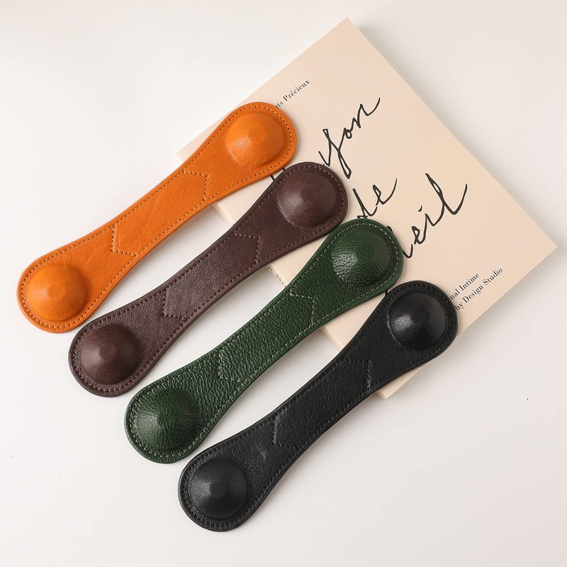Weighted Bookmark - Leather Book Page Weight Book Weights Holder for Hands-Free Reading Paper Weights for Cookbooks Crafts Music Books Appreciation Bookmark (01Coffee)