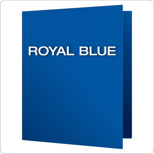 Oxford Twin-Pocket Folders, Textured Paper, Letter Size, Royal Blue, Holds 100 Sheets, Box of 25 (57512EE) (Pack of 5)