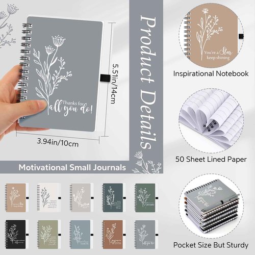 Chiisong 30 Sets Employee Appreciation Gifts Case Management Week Gifts Thank You Spiral Notebook with Sticky Notes Pen Bulk Vet Tech Week Journal for Coworker Teacher Nurse Customer (Bright Color)