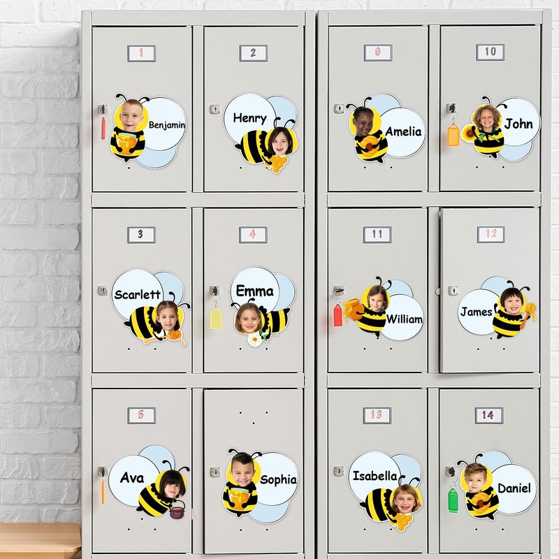 gisgfim 80Pcs Bee Cutouts Summer Honey Bee Decorations Bulletin Board Summer Honeybee Paper Cut-Outs Classroom Decor for Boy Girl DIY Craft Photo Wall Kindergarten Preschool Party Favor Supply