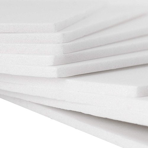 KOHAND 50 Pack 12 x 16 x 1/8 inch Foam Core Backing Boards, White Foam Boards, Thick Craft Poster Board for Signs, Presentations, School, Office and Art Projects