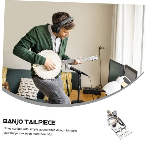 Toddmomy String Banjo Tailpiece Design Durable Banjo Parts Replacement Easy Installation Enhances Instrument Appearance and Performance