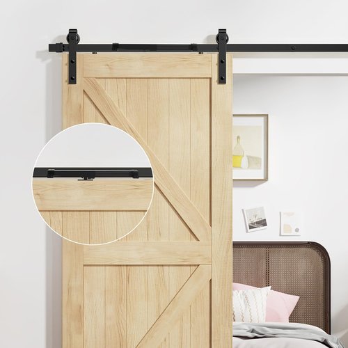 2Pair Hole-Free Barn Door Soft Close Mechanism, 4PCS Upgraded Design Sliding Door Hardware Spring Buffer Damper, One Way Operation Invisible Door Stopper Adjustable Actuators with Actuator Spacers