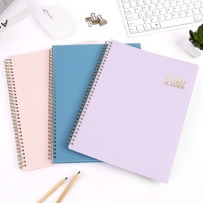 SKYDUE 2026-2027 Monthly and Weekly Academic Planner, July 2026-June 2027, 8.5"x11", Agenda Calendar with Colorful Tabs and Storage Pocket, Ideal for School Office Supplies