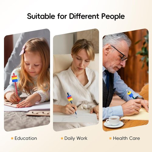Skiennix Adjustable Pencil Weights - Textured Silicone Handwriting Aid for Kids & Adults | 9-Pack, 0.5-2.1oz
