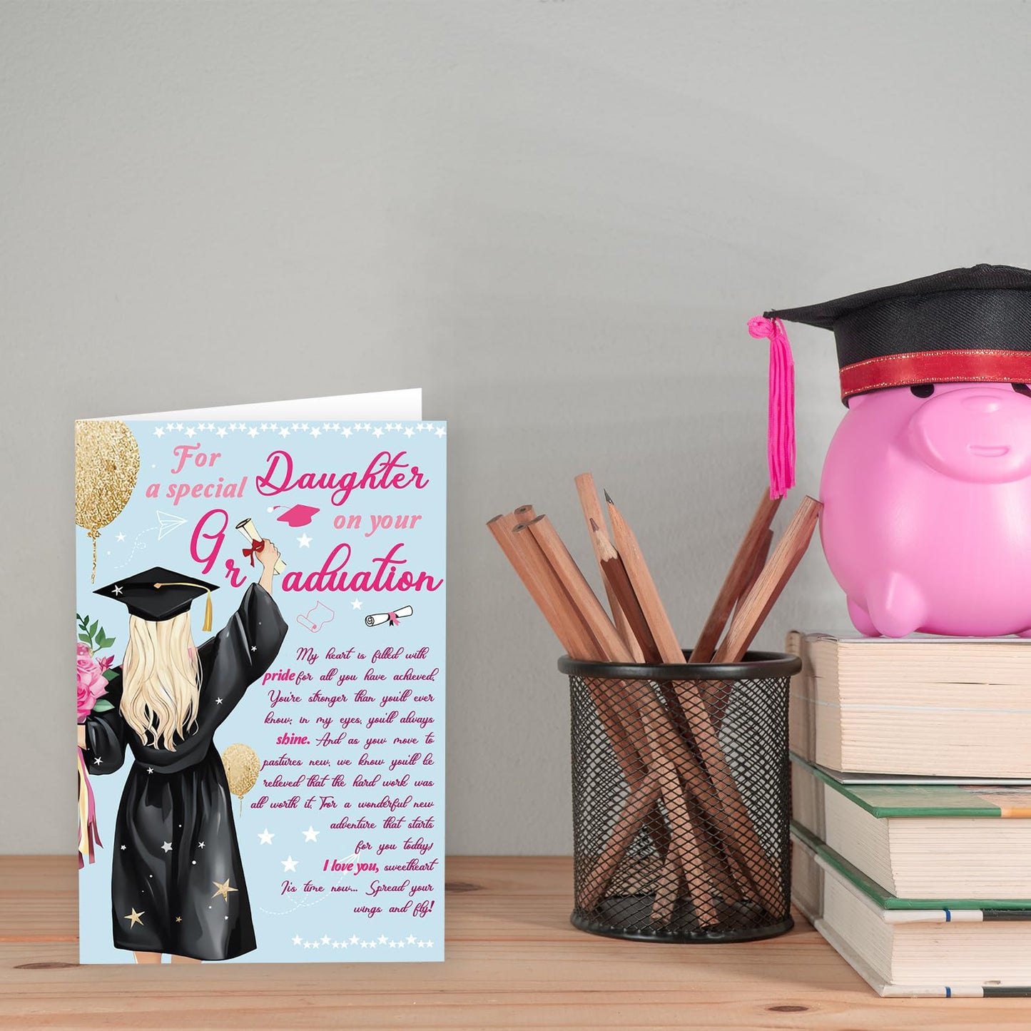 IDU Graduation Gifts Cards for Daughter,2026 College Graduation Card Gifts for Daughter Her from Mom Dad,Congratulations Graduate Card & New Adventure Gift for Her