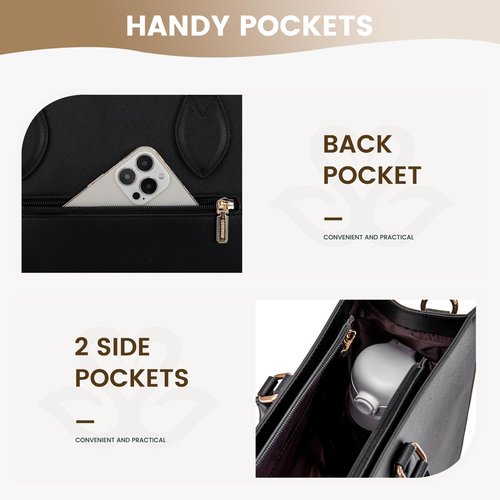 LOVEVOOK Laptop Bag for Women 15.6 Inch Work Bags for Women Waterproof Computer Bag Laptop Tote Bag Leather Briefcase Business Office Bag Large Capacity Handbag Shoulder Bag