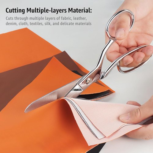 BoFuYuan Stainless Steel Fabric Scissors - 8-Inch Heavy Duty Tailor Shears with Ergonomic Grip