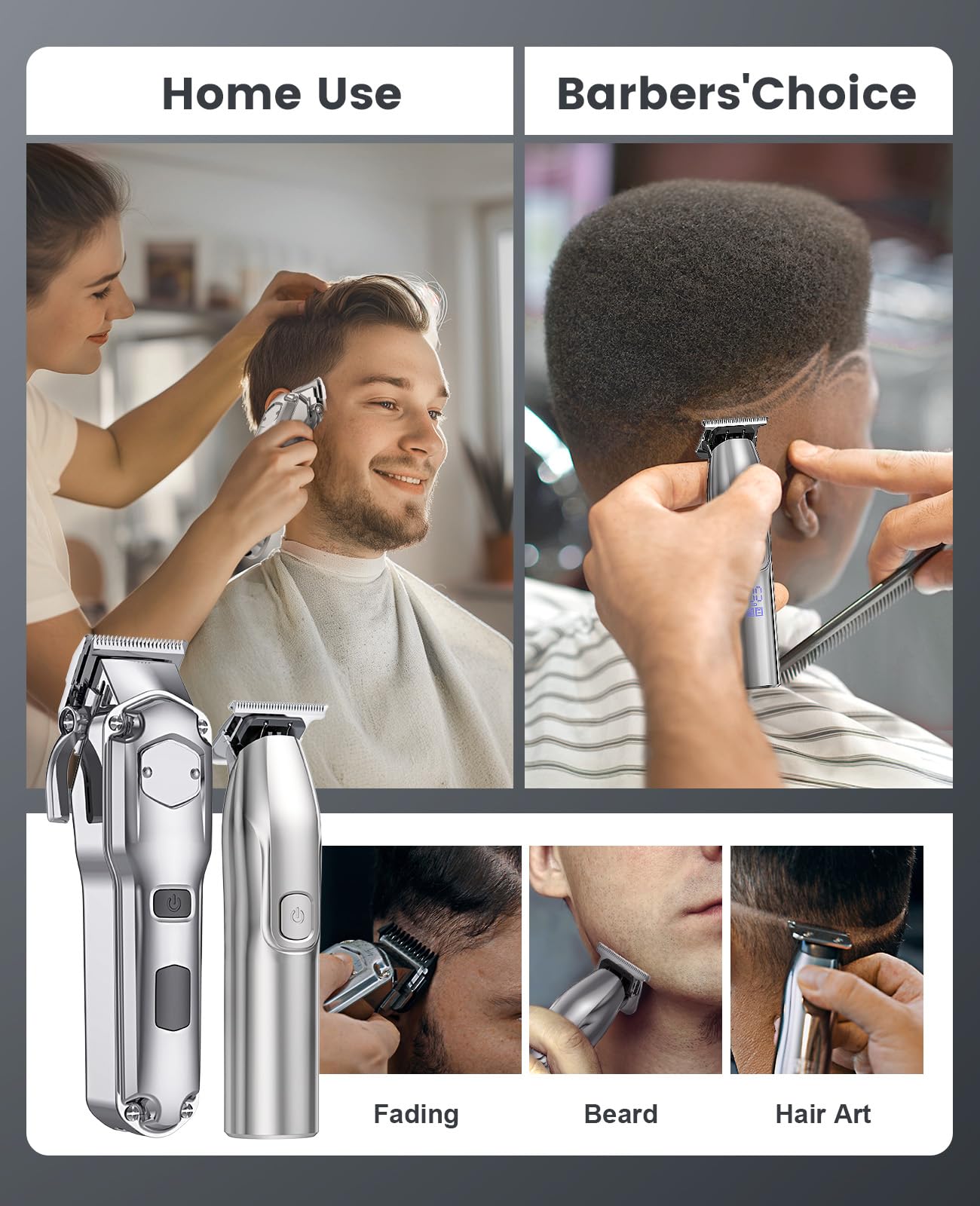 Romanda Clippers and Trimmers Set, Hair Clippers for Men Cordless,Mens Clippers and Grooming Set,Barber Clippers Set