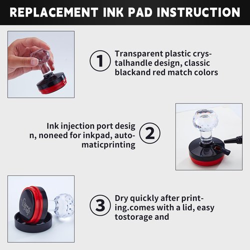 ROSEEKA Custom Logo Self-Inking Stamp - Personalized Business Logo & Text Stamper | 5 Sizes | 7 Ink Color Options