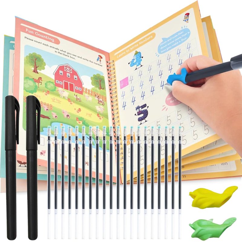 20 pc Disappearing Ink Pen for Kids, Magic Groove Writing Pen, Reusable Disappearing Ink Refill, Replacement Pen for Magic Grooved Book, Magic Practice Copybook Pen for Reusable Handwriting Workbooks