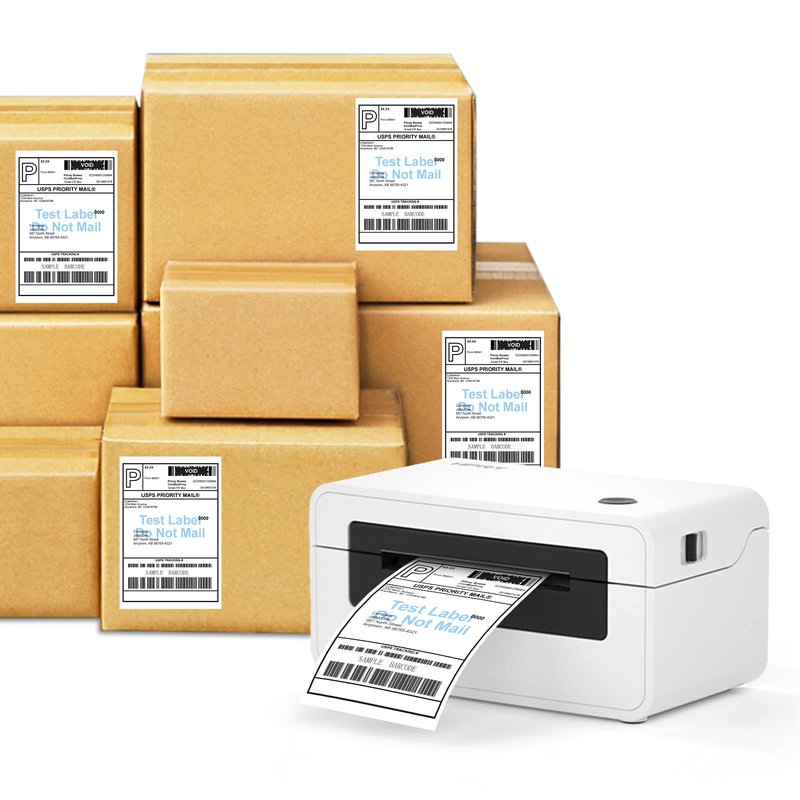 9527 Product 4x6 Direct Thermal Shipping Labels for Zebra 2844 ZP-450 ZP-500 ZP-505,Blank,450 Labels/Roll, 1" Core,Total 6 Rolls