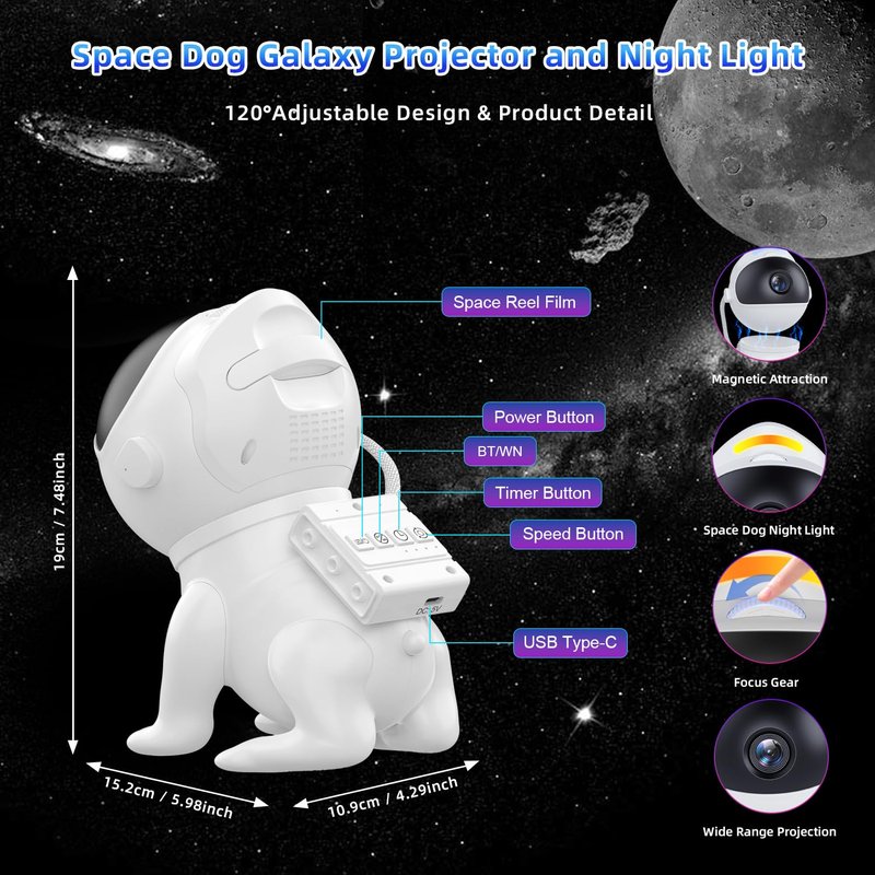 Galaxy Projector Pro for Bedroom,HD 13 in 1 Film Discs Planetarium Star Projector Galaxy Light with Timer,White Noise,Bluetooth,Remote Control,LED Space Galaxy Lamp Room Decor for Bedroom Adults Kids