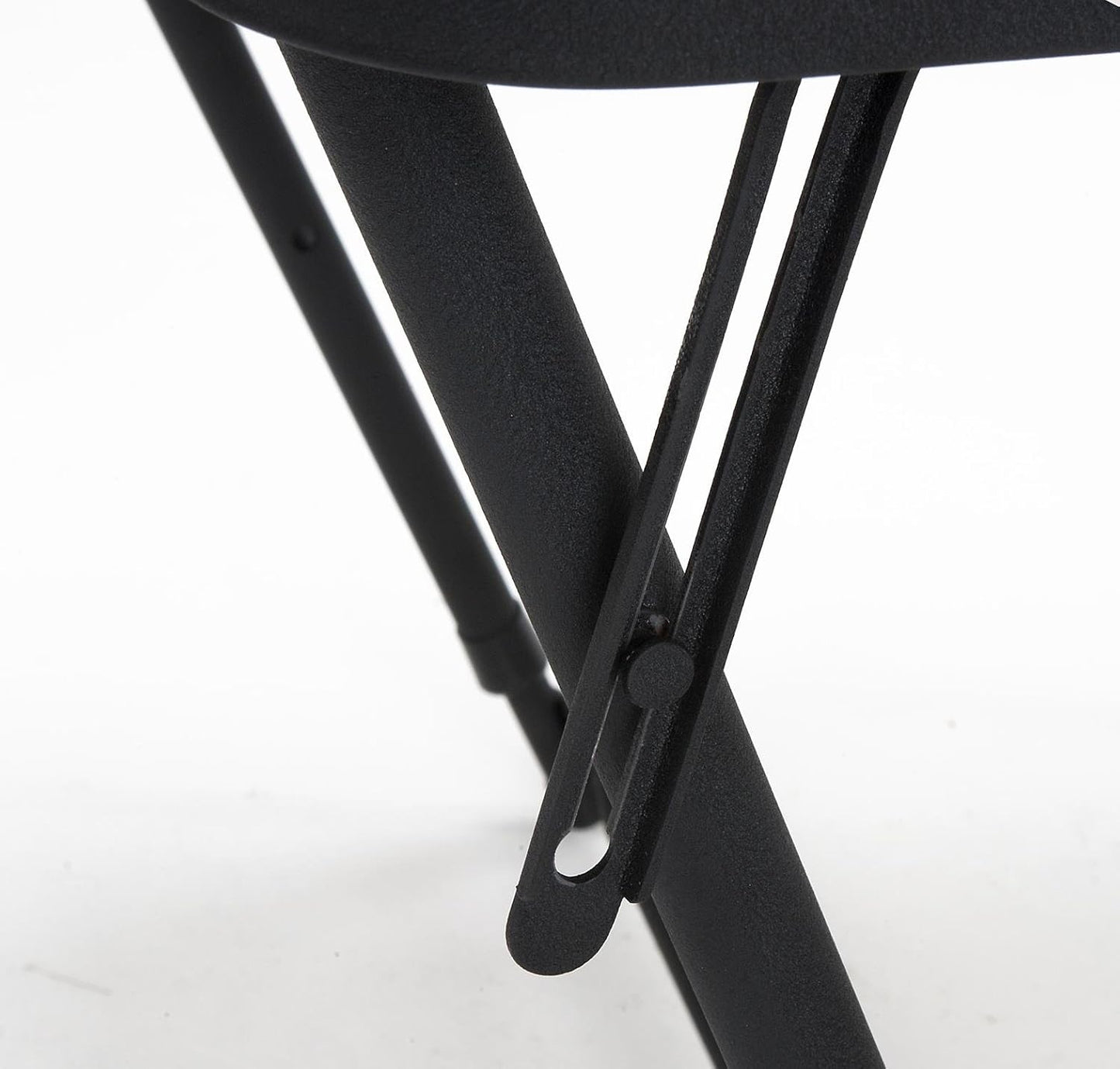 CoscoProducts Adjustable Height 34” Square PVC Top Table - Sleek Black Design for Versatile Use