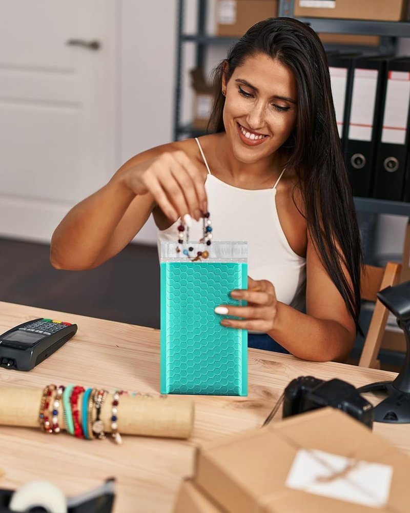 GSSUSA Teal Bubble Mailers 6x10 Small Padded Envelopes 9600 Pack,Strong Adhesion Shipping Mailer Self-Seal Bubble Envelopes for Small Business