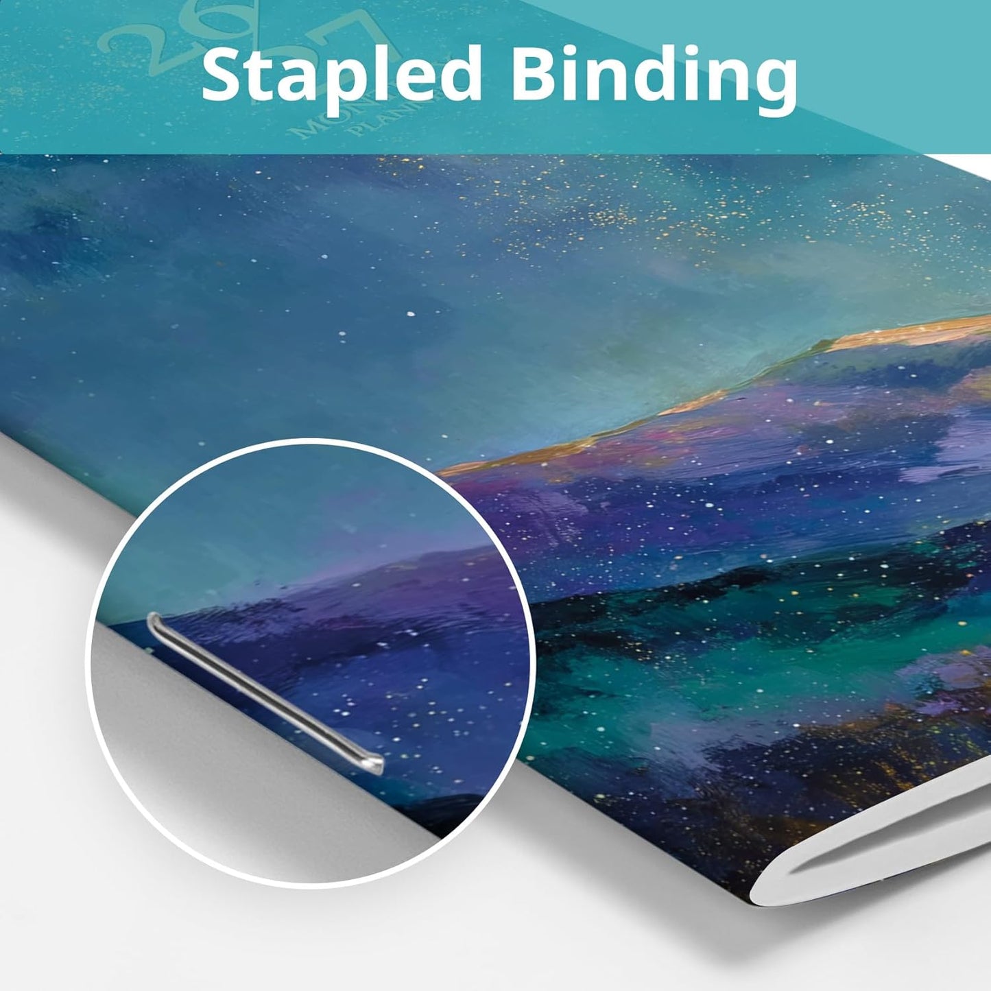 Starlit Peaks Pocket Calendar 2026-2027 | Compact Monthly Planner (6.5" x 3.5") for Purse