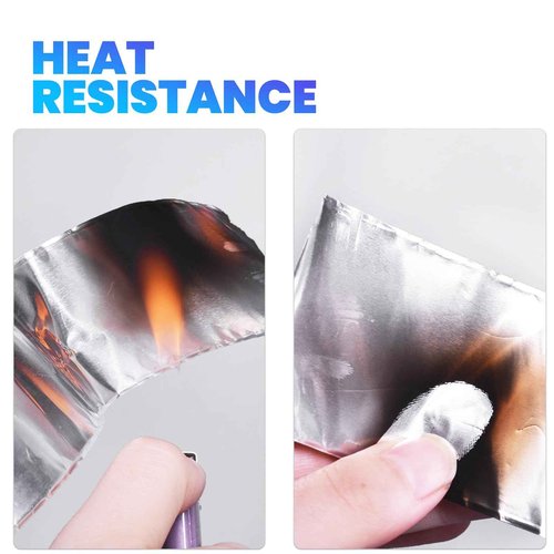 ADHES Premium Aluminum Foil Tape, 4 Inch x 164 Feet (55 Yards), 6Rolls Heat Proof Tape Withstand from 80°C to 100°C, Metal Duct Tape for HVAC, Sealing & Patching, Dryer Vents Pipe