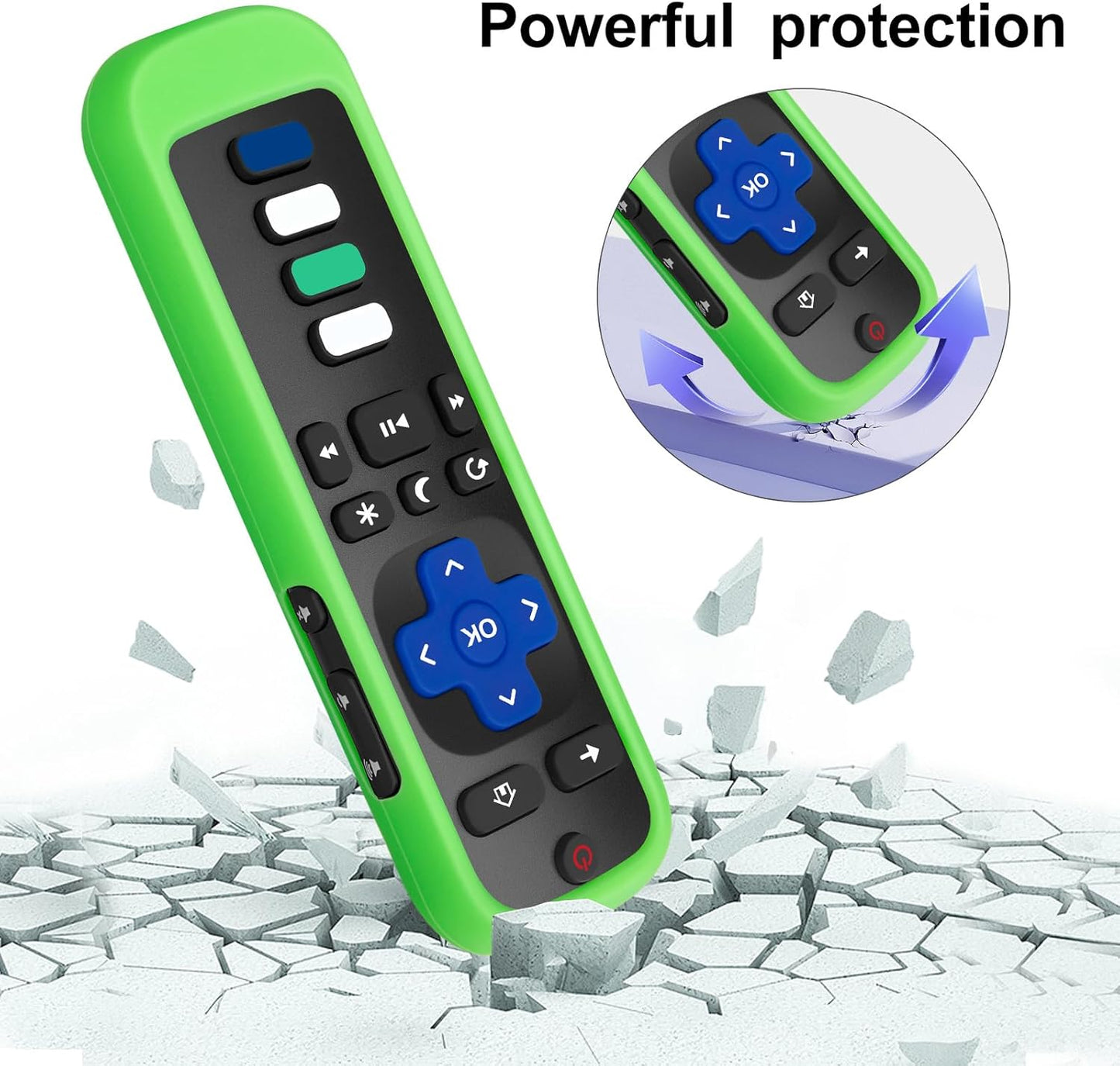 (Pack of 2) Replacement-Remote-Control for Roku-TV,Compatible for TCL Roku/Hisense Roku/Onn Roku/Philips Roku Smart TVs(Not for Roku Stick and Box)