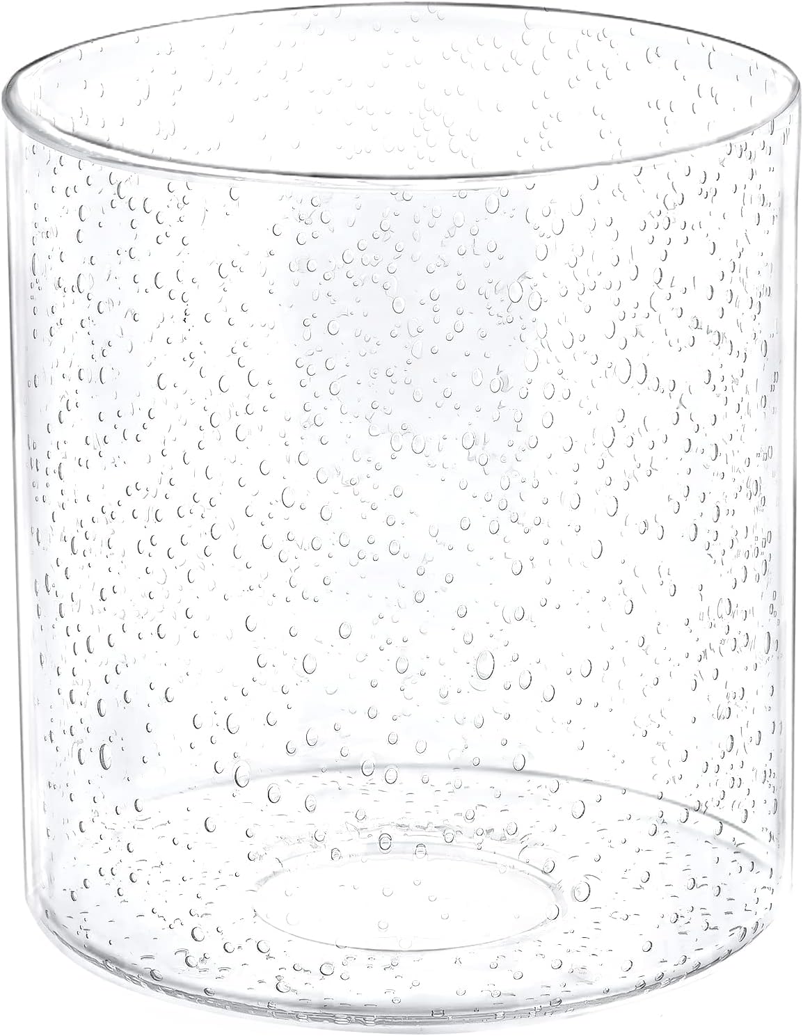 1 Pack Seeded Clear Glass Lamp Shade Replacement Glass Shade for Pendant light, Floor lamp, Desk lamp,Wall Sconces and Bathroom Vanity lights.1-5/8-Inch Fitter Opening