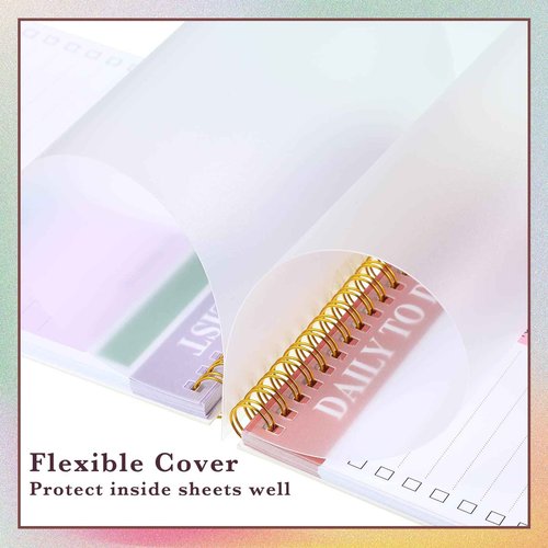 40 Pcs Daily to Do List Notepad Daily Planner with 52 Sheets Tear Off, Spiral to Do List Notebook Notepad Undated Bulk for Adults Kids Classroom Office Plan Work Schedule Checklist, 6.38 x 9.84 Inch