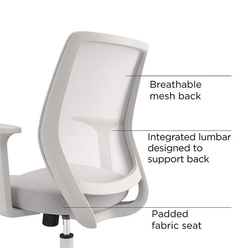 Union & Scale Staples UN59418 Essentials Mesh Back Fabric Task Chair, Gray