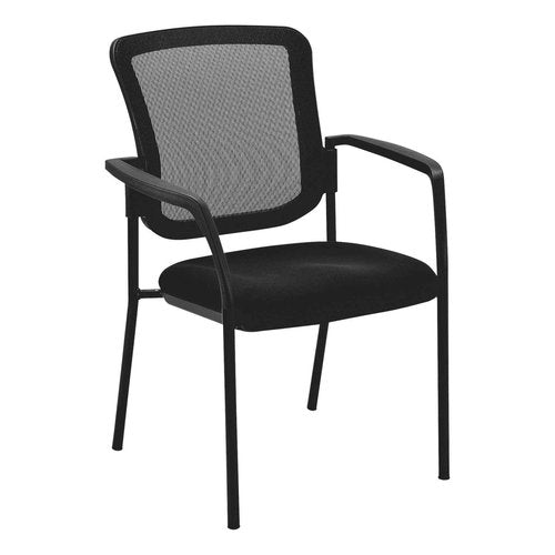 Alera ALE Mesh Guest Stacking Chair, Black