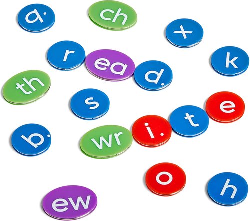Hand2Mind Lowercase Phonics Chips - Phonics Manipulatives for Kindergarten | Reading Tools for Kids
