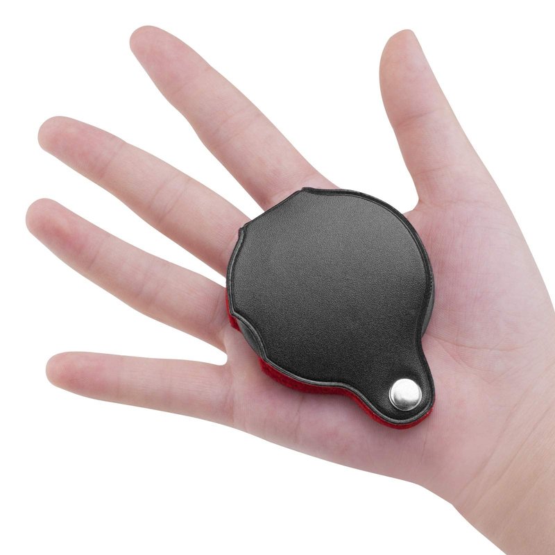 2PCS Upgrade Small Magnifying Glasses for Kids/Senior, Pocket Magnifier for Reading/Close Work, Mini Folding Magnifying Magnify Glass with Protective Sheath, Ideal for Repairing/Hobby/Coins, 1.96"