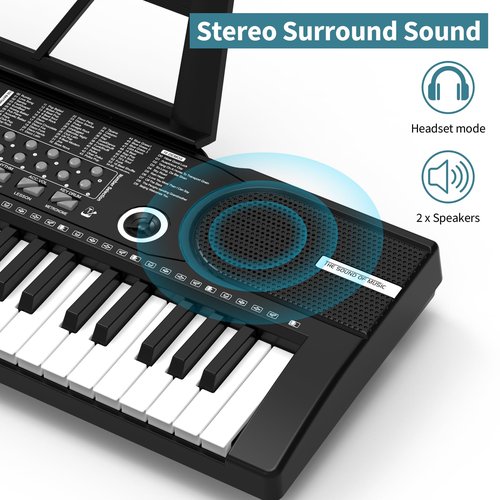 61 keys keyboard piano, Electronic Digital Piano with Built-In Speaker Microphone, Sheet Stand and Power Supply, Portable piano Keyboard Gift Teaching for Beginners/b2