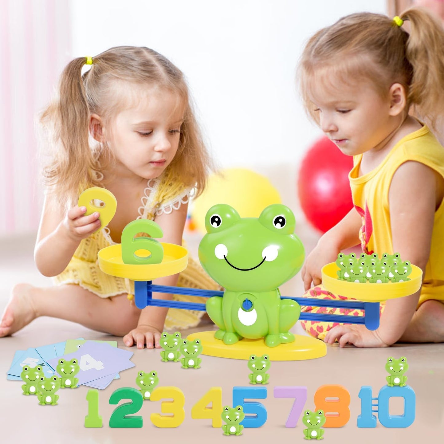 BAKAM Frog Balance Scale Toy - Montessori Math Game for Kids 5-7 | STEM Learning Activity for 3+ Years
