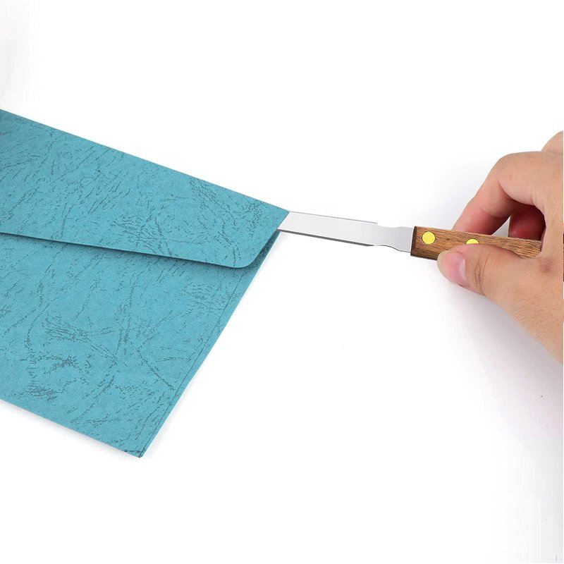 3 Pieces Office Supplies Letter Opener Stainless Steel Staple Remover Lightweight Envelope Opener with Elegant Wood Handle (8.6“ x 0.7")