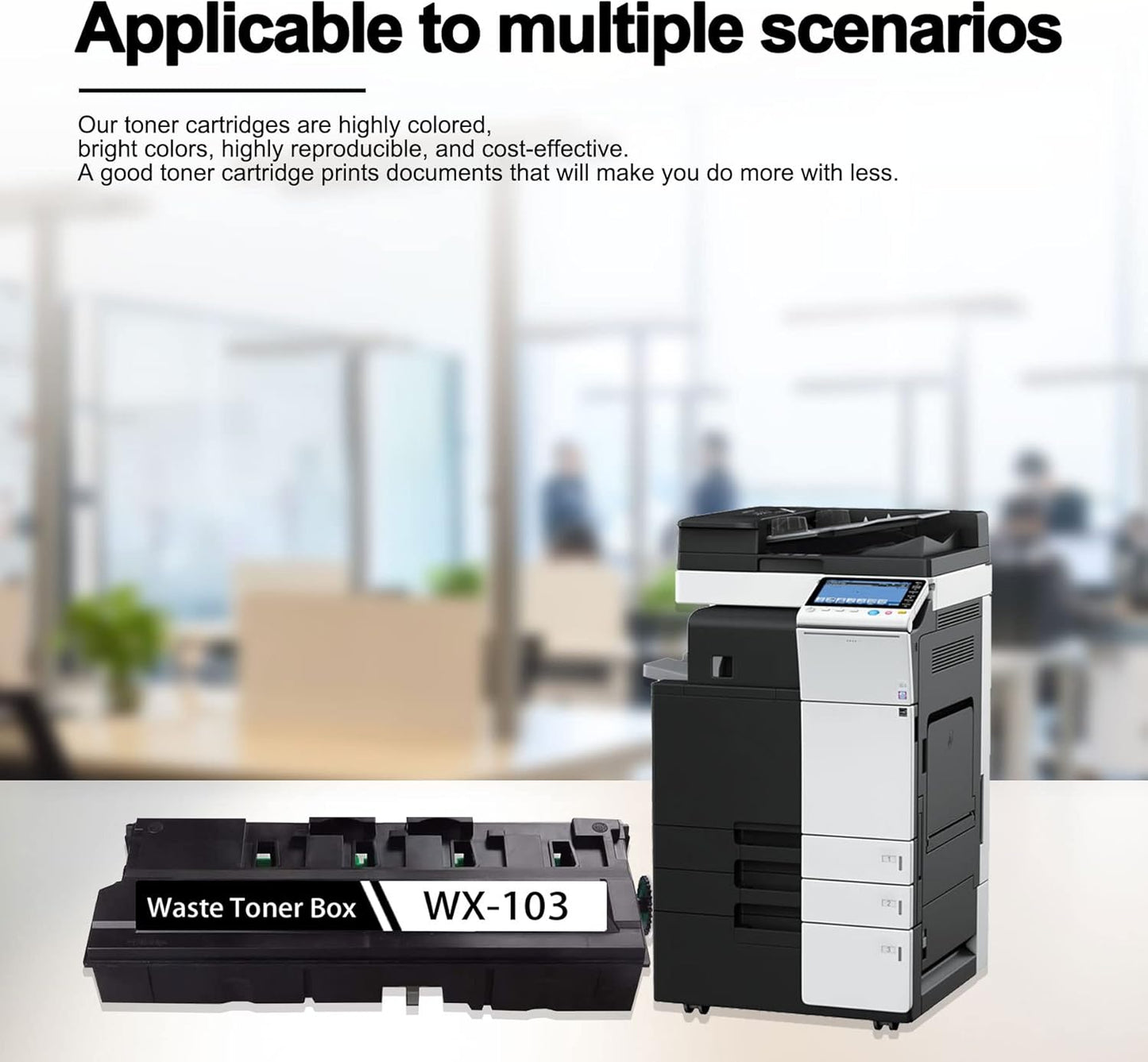(1 Pack, Black) Compatible WX-103 (A4NNWY1) WX103 Waste Toner Box Replacement for Konica Minolta bizhub 224e 284e 308 364e 368 454e 458 554e 558 C224 C224e Printer, Sold by ARGINK
