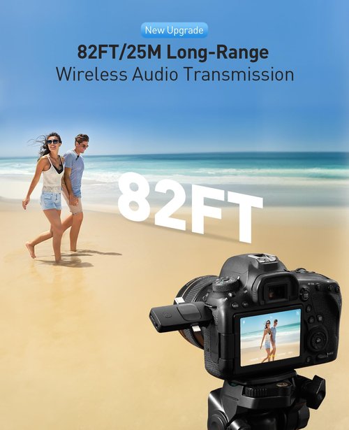 MENERESAS 3-in-1 Mini Microphone for iPhone: Wireless Lavalier Microphones for iOS/Android Devices/Camera - Noise Reduction Lapel Mic - Clip on Mic for Video Recording, Multifunctional