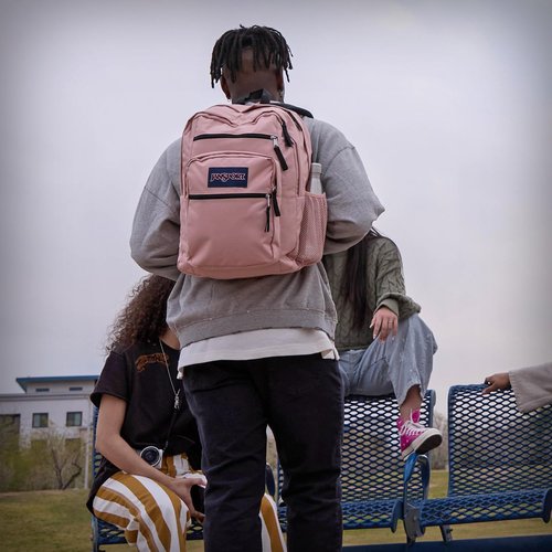 JanSport Laptop Backpack - Ergonomic Computer Bag with 2 Compartments & 15” Sleeve - Strawberry Shower