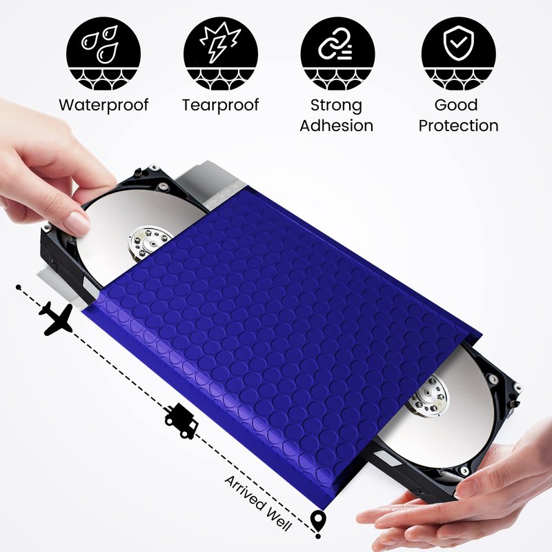 Fuxury 500 Pack Royal Blue Bubble Mailers 6x10 Inch, Small Bubble Shipping Envelopes#0 Thick Bubble Padded Mailer Strong Adhesion Padded Envelopes for Mailing Jewelry,Makeup