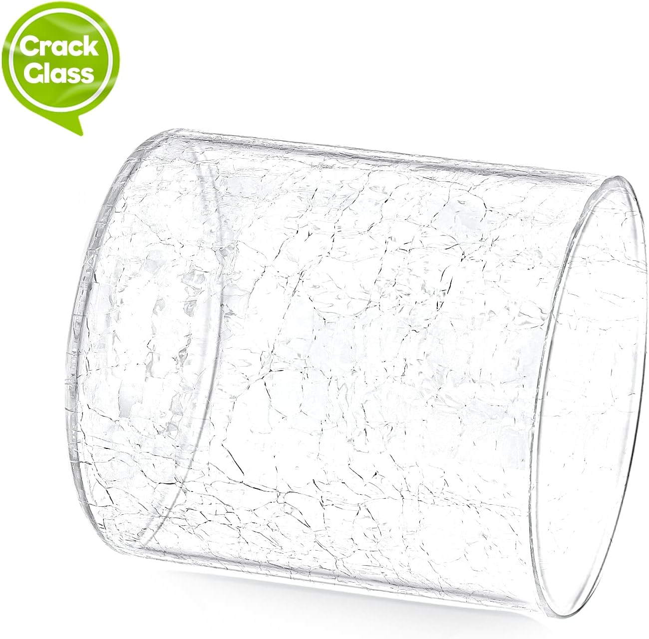 1 Pack Seeded Clear Glass Lamp Shade Replacement Glass Shade for Pendant light, Floor lamp, Desk lamp,Wall Sconces and Bathroom Vanity lights.1-5/8-Inch Fitter Opening