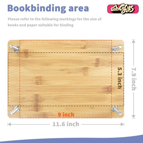 Eohcofys Book Binding Kits, Book Press Binding Materials Tools Bookbinding Kit for Beginners 11.6 x 7.9 Inch